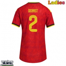 Belgium Zeno Debast #2 Replica Home Shirt Ladies World Cup 2026 Short Sleeve